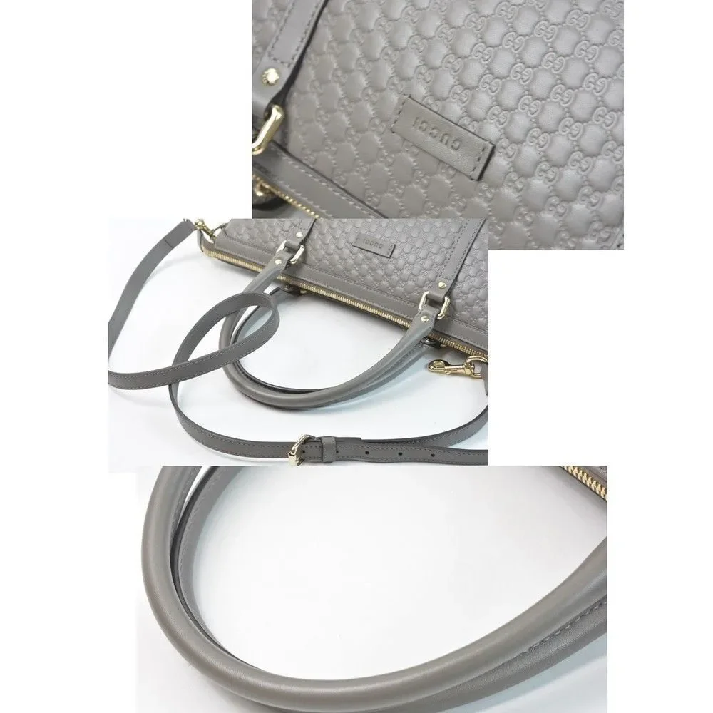 Gucci Micro Outlet Gray Tote Bag 2way Shoulder Bag - Picture 5 of 6